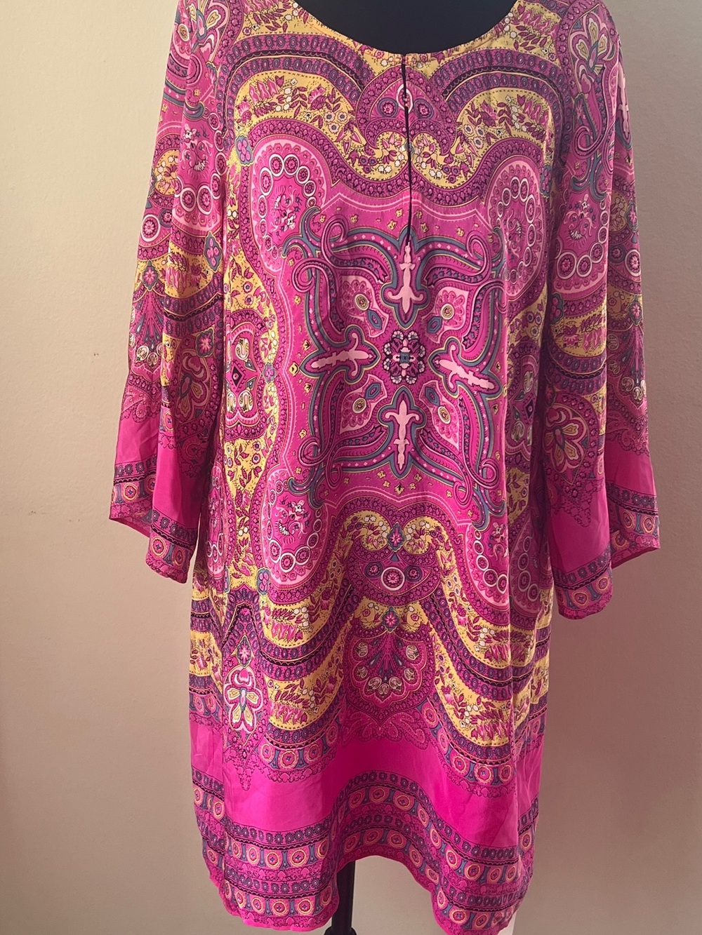 Vintage Silk Calypso St. Barth Paisley Maxi Dress Size L